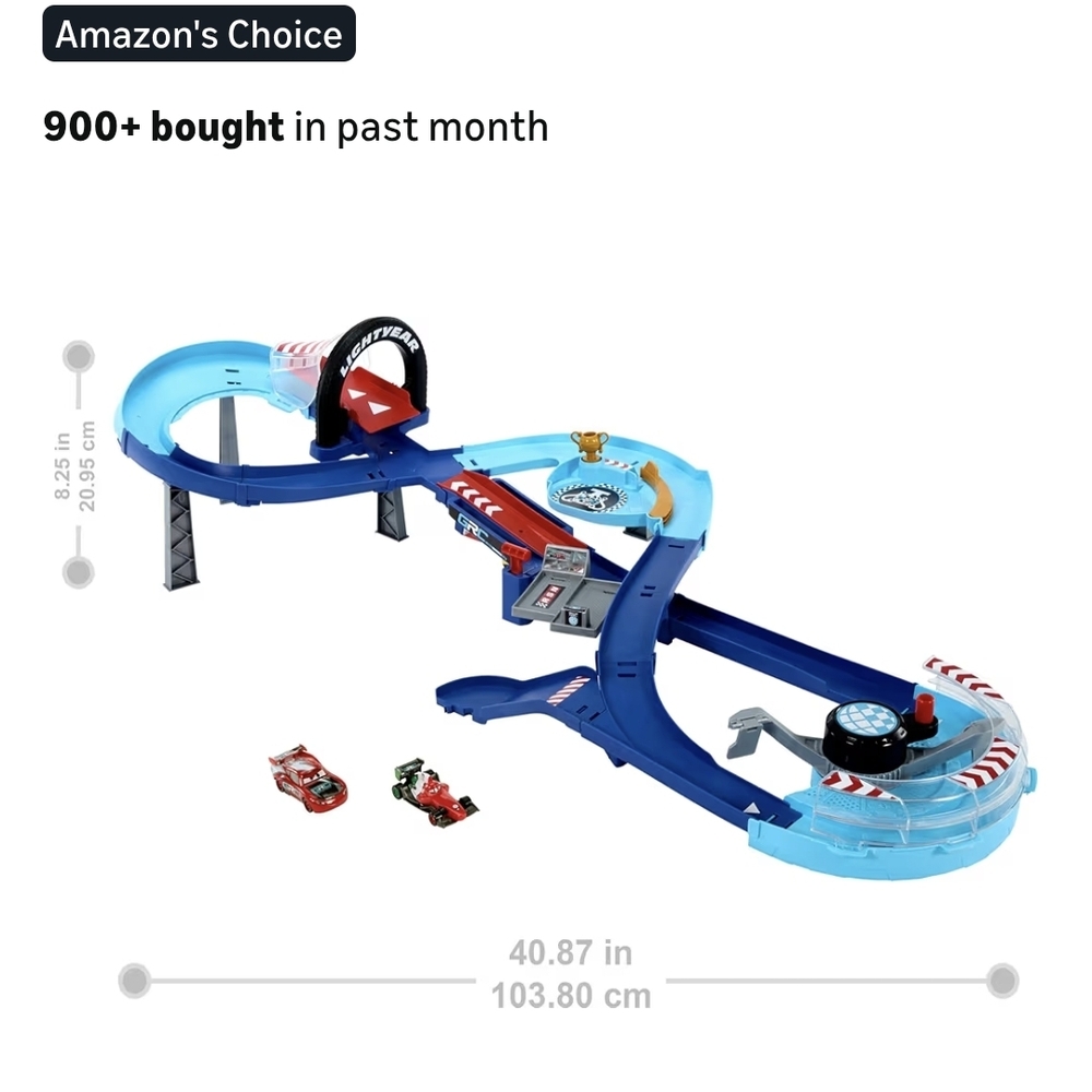Race Track Set with Blue and Red Tracks